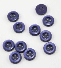 Hole shirt button - dark purple - diameter 1.2 cm