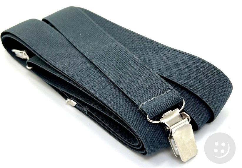 Men's suspenders - dark gray - width 2,5 cm