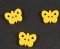 Butterfly - button - dark yellow - dimensions 1 cm x 1,3 cm