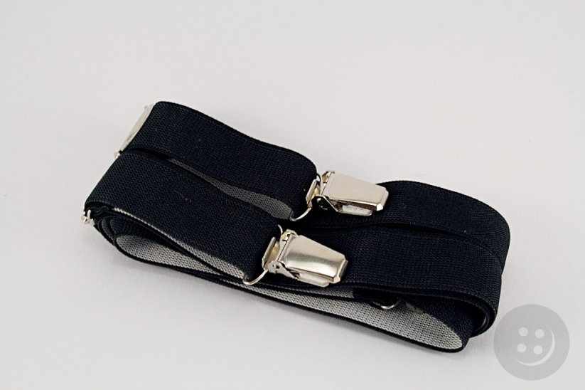 Men's suspenders - black - width 3 cm