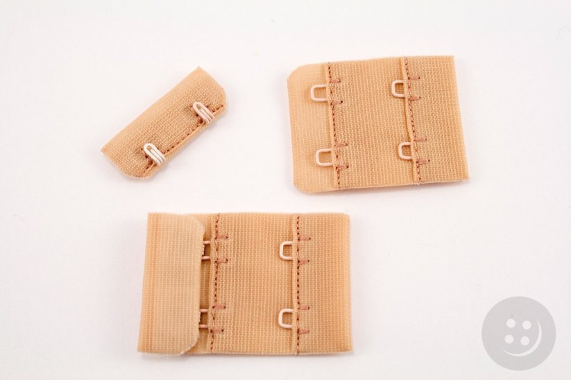 Sew-on bra extender - nude - length 5 cm - hook spacing 1.7 cm