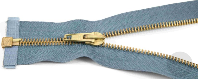 Dělitelný kovový mosazný zip č.5 více barev - délka (30 - 85 cm)