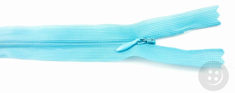 Nedělitelný skrytý zip (3mm) různé barvy - délka 18 cm - 60 cm
