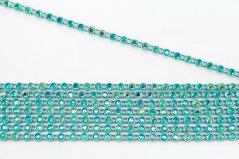 Rhinestone trim - green- width 0,4 cm