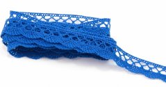 Cotton lace trim - dark blue - width 1,8 cm