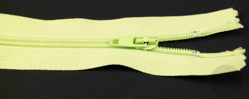 Nedělitelný jemný plastový spirálový zip (velikost číslo 3) různé barvy - délka 12 cm - 60 cm
