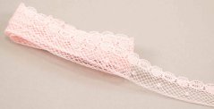 Silonové čipka -  ružová - šířka 1,6 cm