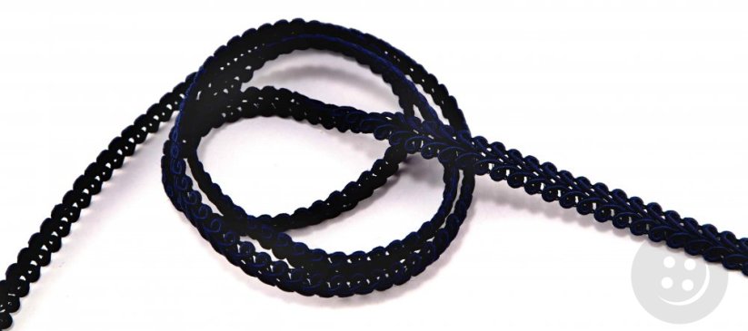 Decorative braid - dark blue - width 1 cm