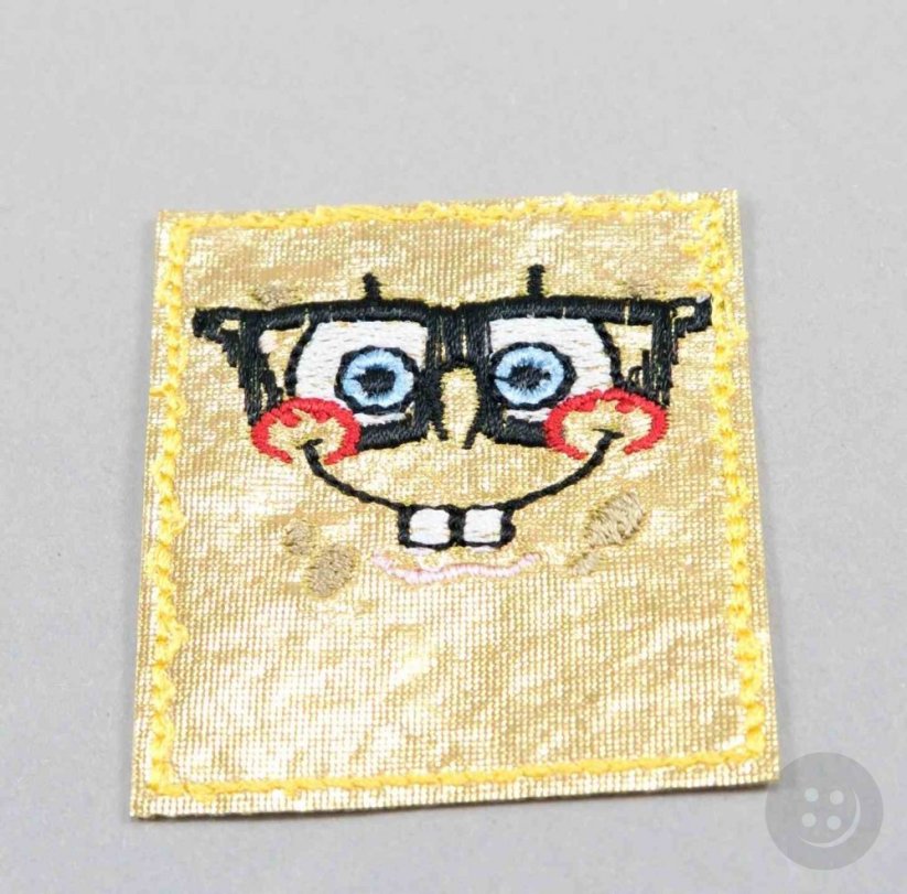 Iron-on patch - Spongebob - dimensions 5,2 cm x 4,5 cm