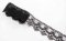 Besticke Spitzen aus Polyester - Schwarz - Breite 4 cm