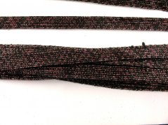 Metallic gimp braid trim - black, pink - width 0,9 cm