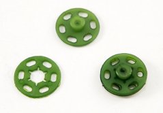 Plastic snap - green - diameter 1.8 cm