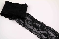 Elastická krajka - černá - šířka 5 cm