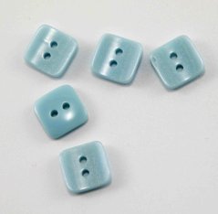 Dírkový knoflík - světle modrý - 1,2 cm x 1,2 cm
