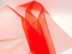 Organza - červená - šířka 36 cm