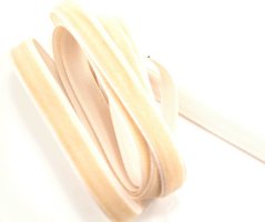 Velvet ribbon - light beige - width 1 cm