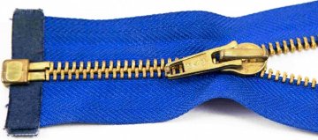 Zipy, zdrhovadla - Barvy dělitelný kovový mosazný zip č.5 - Tmavě modrá