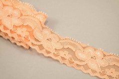 Syntetische Spitze - elastisch - rot - Breite 3,5 cm