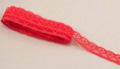 Polyester Lace - medium red - width 1,3 cm