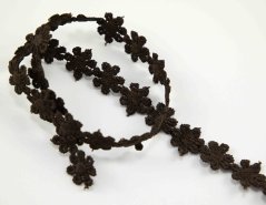 Air lace flower - brown - width 1.3 cm