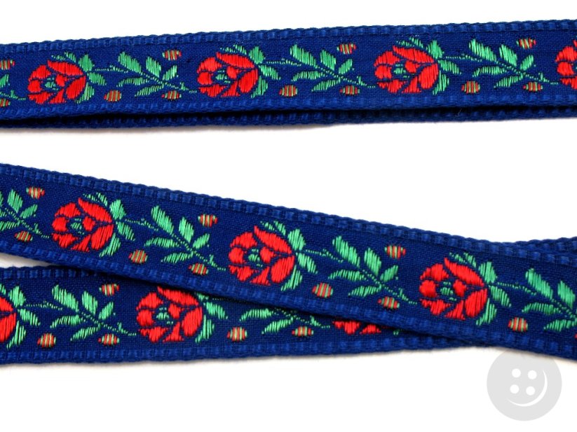 Festive ribbon - blue - width 1,6 cm