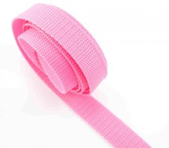 Polypropylene webbing - pink - width 2 cm