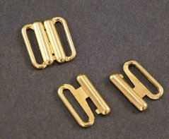 Podprsenkové zapínanie prievlak 1,5 cm - zlatý kov