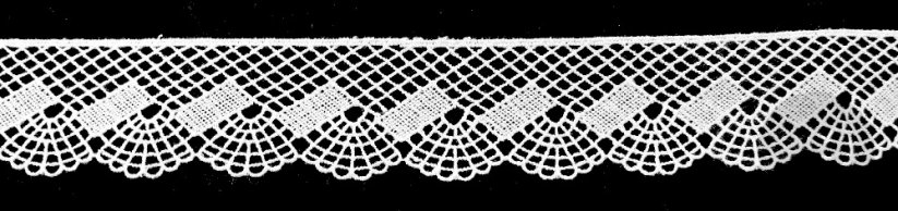 Cotton lace trim - white - width 4 cm