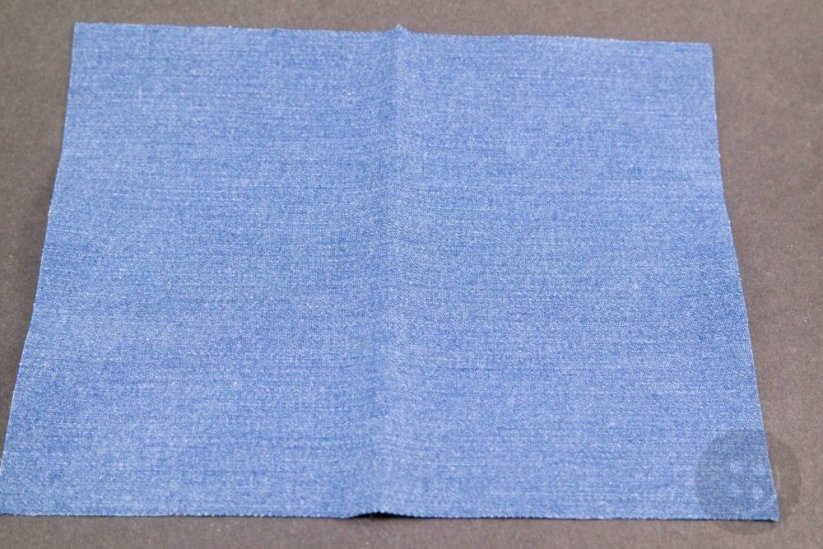 Elastic jeans iron-on patch - size 15 cm x 20 cm - blue