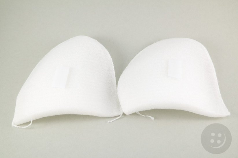 Wrapped shoulder pads - white - diameters 12.5 cm x 12 cm