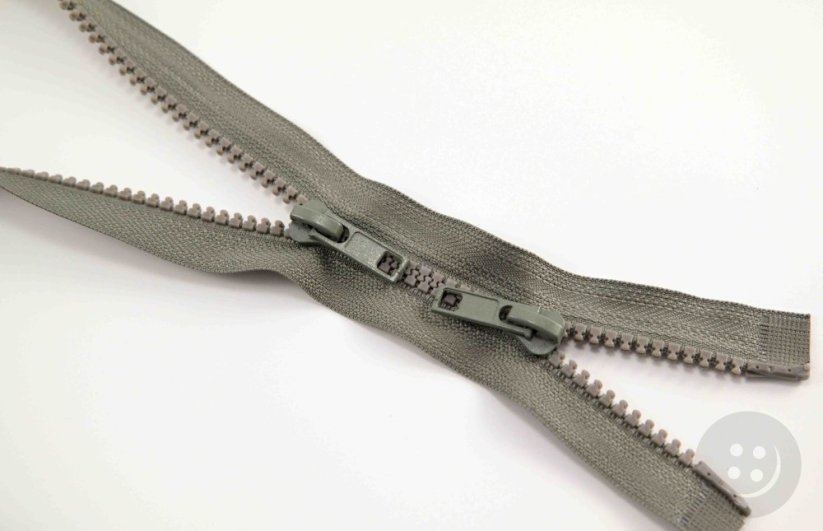 Protisměrný kostěný zip - délka (65 - 150 cm) - různé barvy